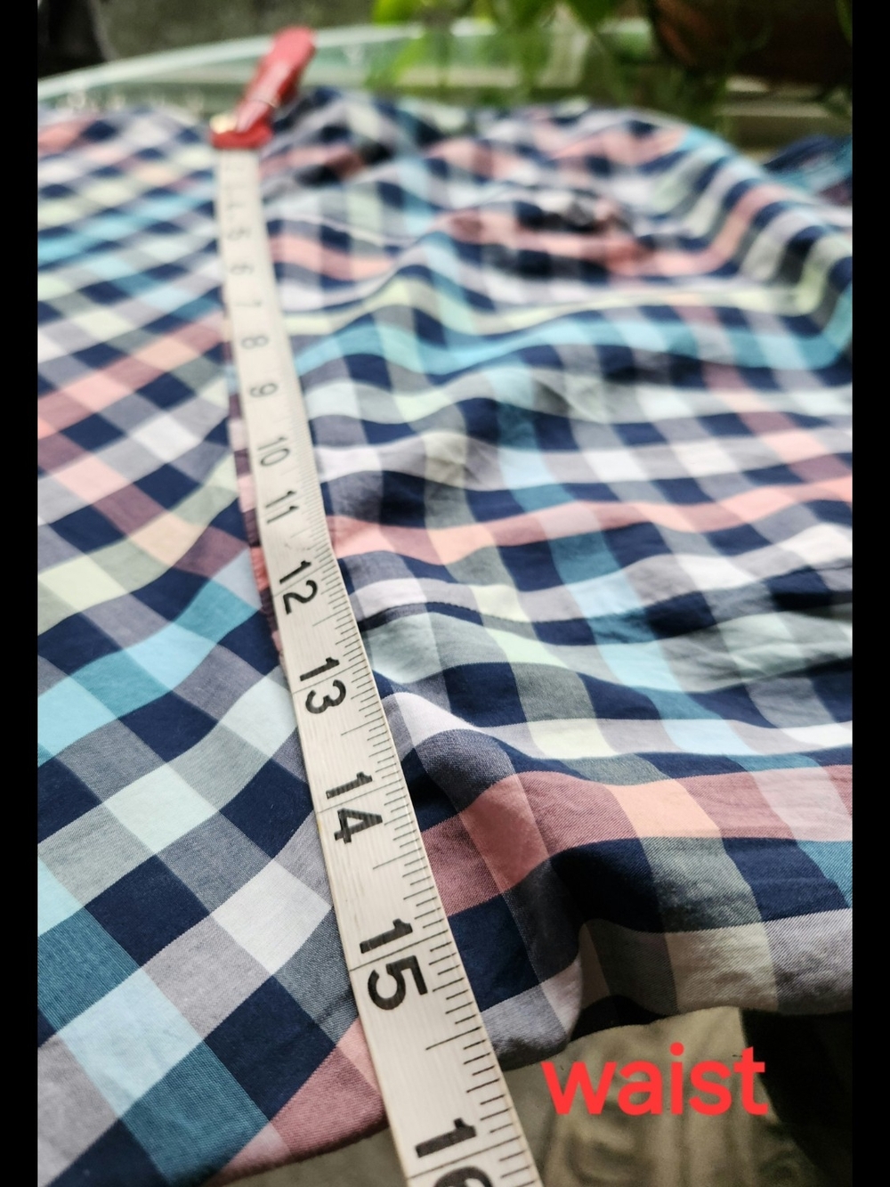 Talbots Pastels Rainbow Gingham Plaid Fit & Flare Midi Dress Size 8 Pockets - Picture 9 of 11